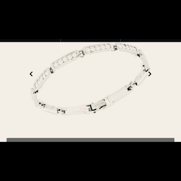 Swarovski Rhodium White Crystal Everyday Bracelet - Picture 2 of 9